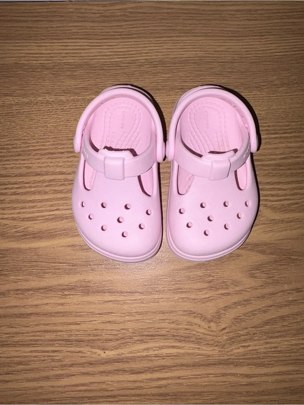 CROCS Kids Light Pink Clog Sandals with Backstrap